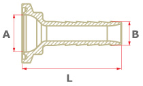 Drawing of Non-Permanent Hose Fitting (FNL)